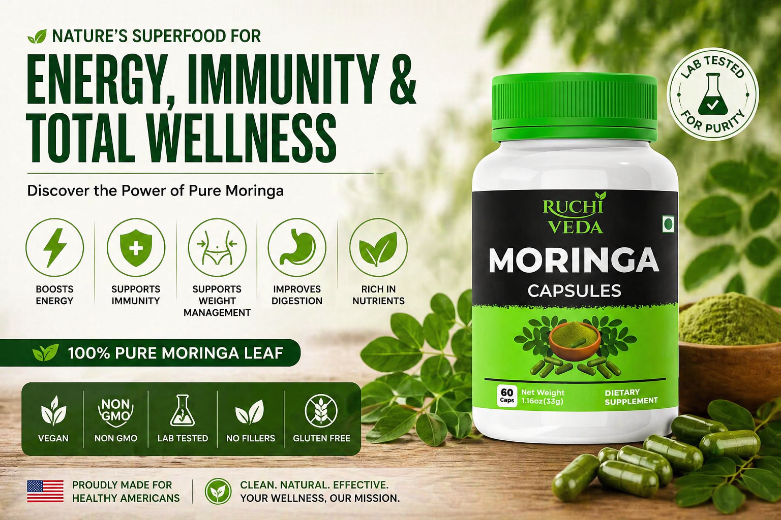 Best Moringa Capsules in the USA: Benefits, Dosage & How to Choose the Right One