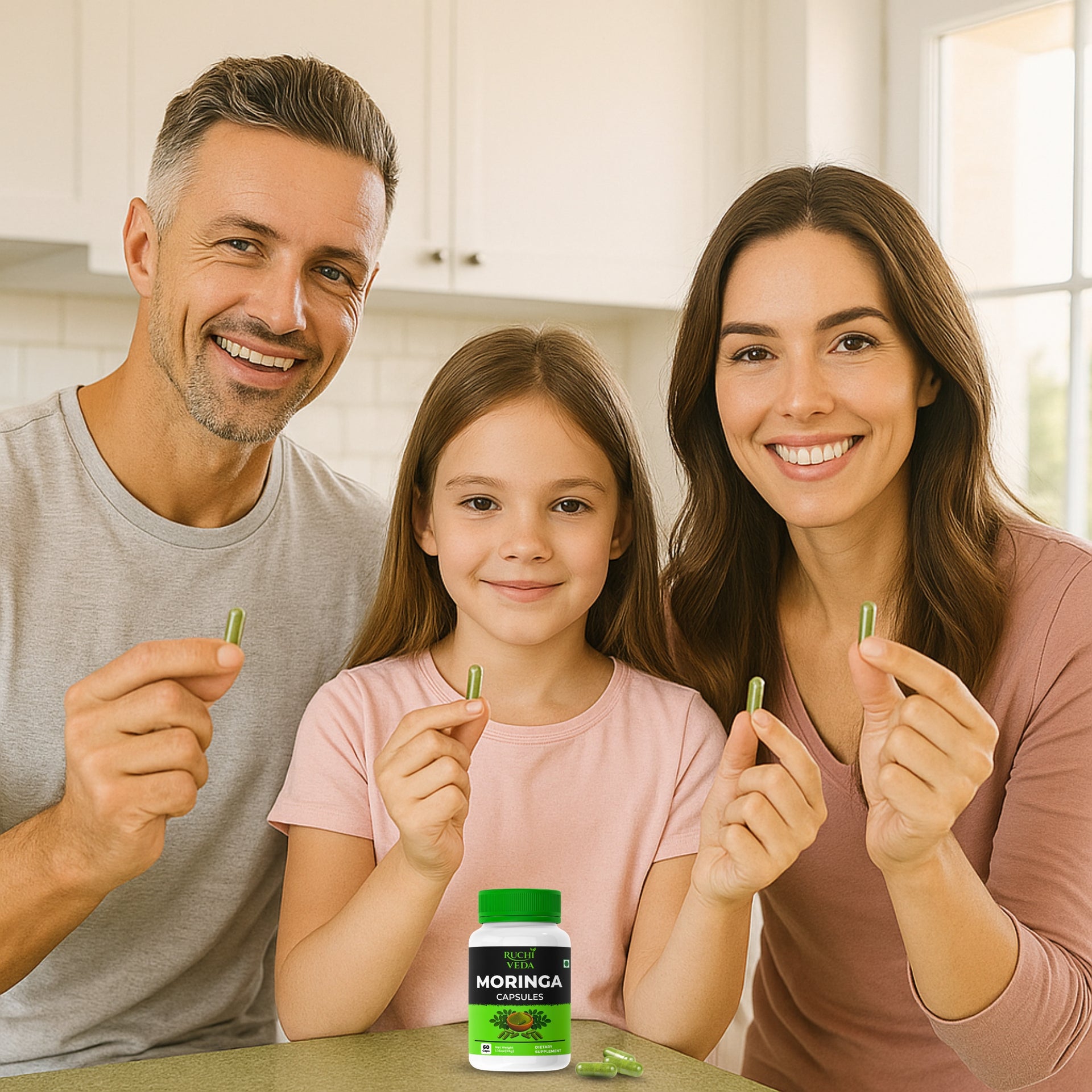 Ruchi Veda Moringa Capsules (60 Count) | Dietary Supplement