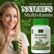 Moringa Leaf Powder 8.46 oz – Raw, Sun-Dried, Vegan Superfood | Naturally Rich in Nutrients for Everyday Health