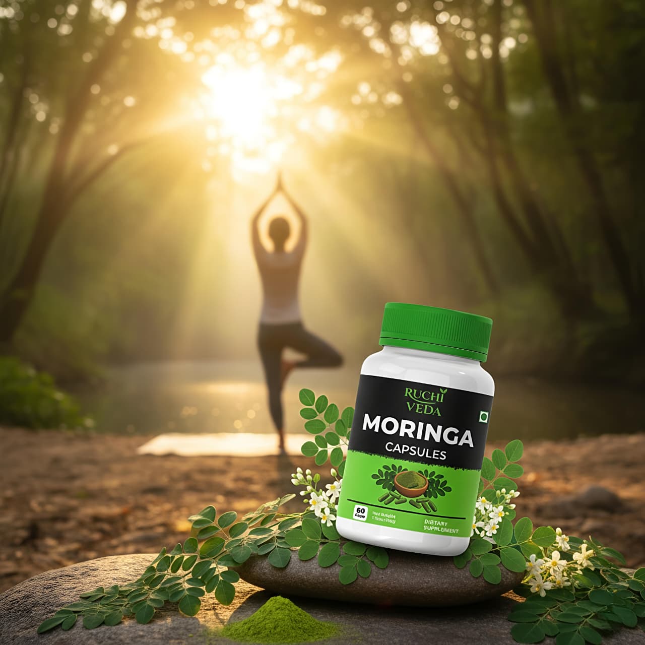 Ruchi Veda Moringa Capsules (60 Count) | Dietary Supplement